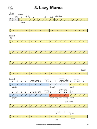 Grooves In Colors - Thomas Calis - Partition - Batterie
